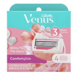 Gillette Venus ComfortGlide White Tea Women's Razor Blade Refills, 4 Count